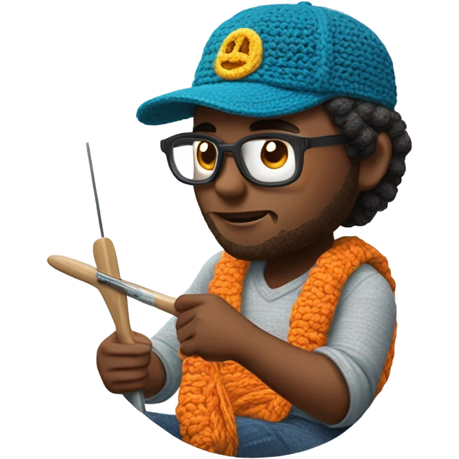 Truck driver crocheting emoji