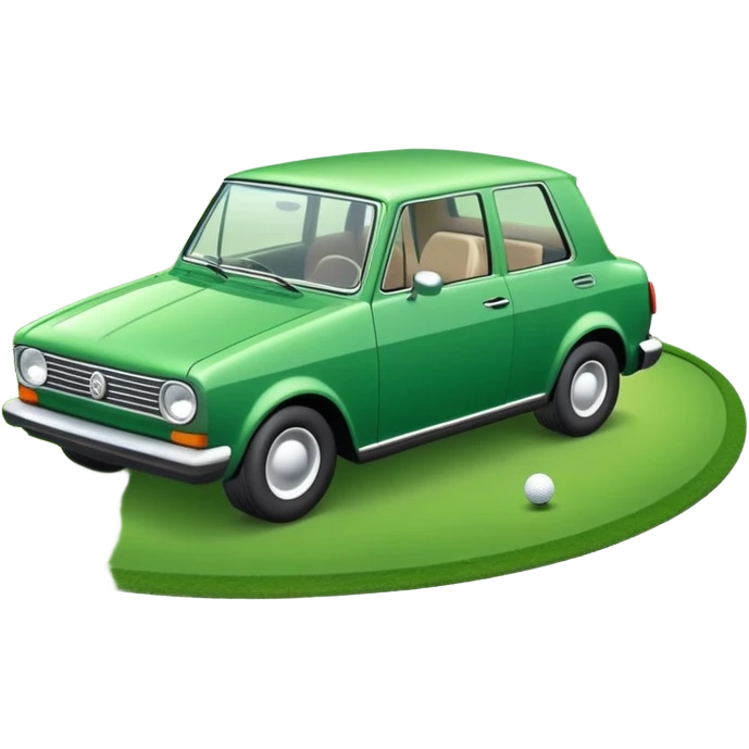 Car and golf emoji