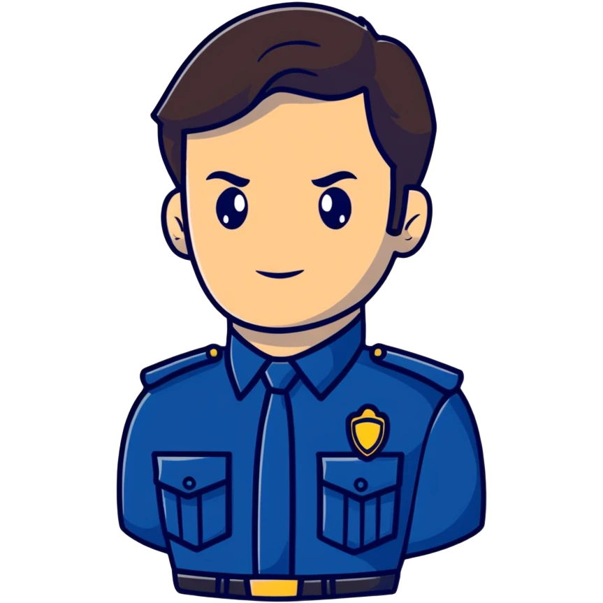 Nathan Fillion as John Nolan from The Rookie, police officer with short hair and uniform emoji