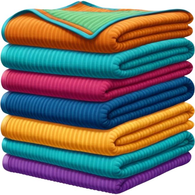 Patterned Corduroy texture ridges stack of blankets  emoji