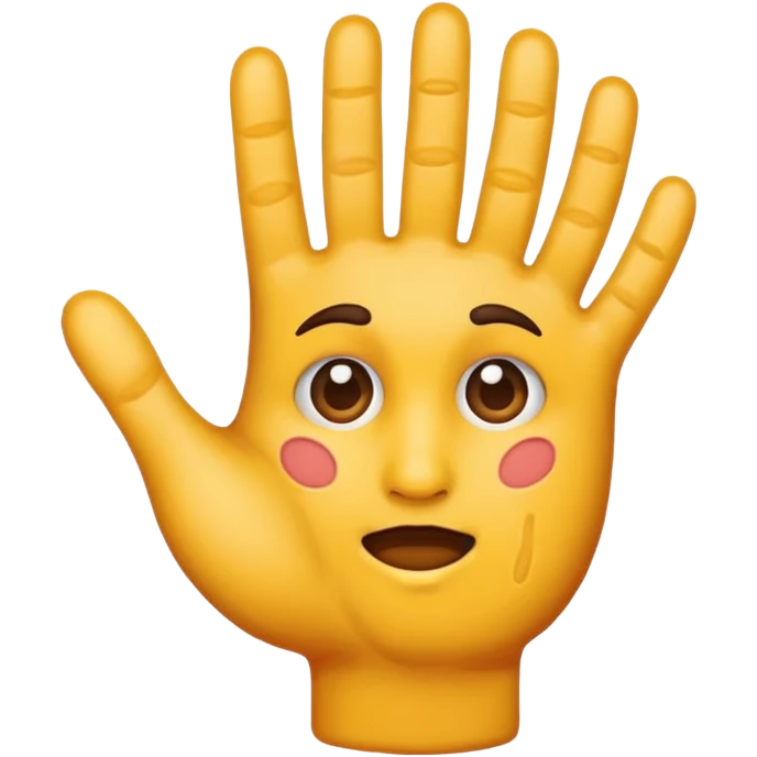 Hand print in the face emoji