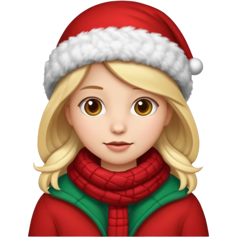 Christmas girly emoji of winter chill emoji