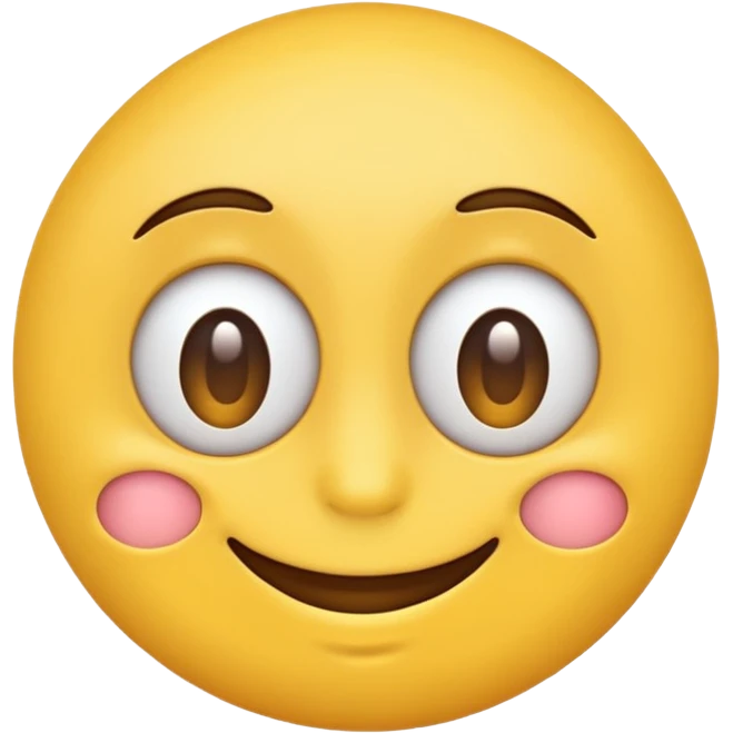 Normal yellow simple Emoji Smiling with eye bags emoji
