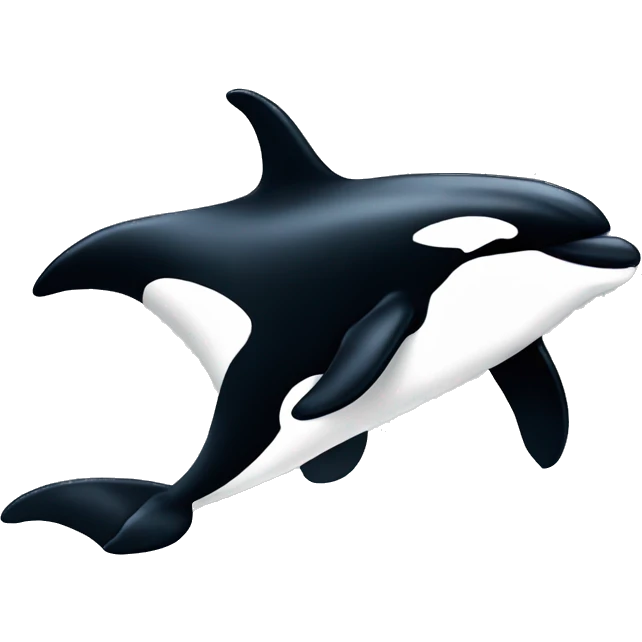 Killer Whale tail line art emoji