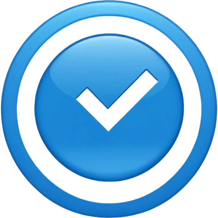 blue tick inside a blue circle emoji