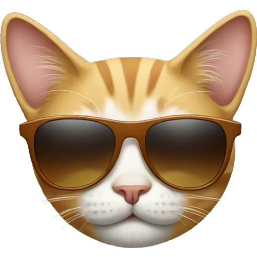Cat with sunglasses emoji