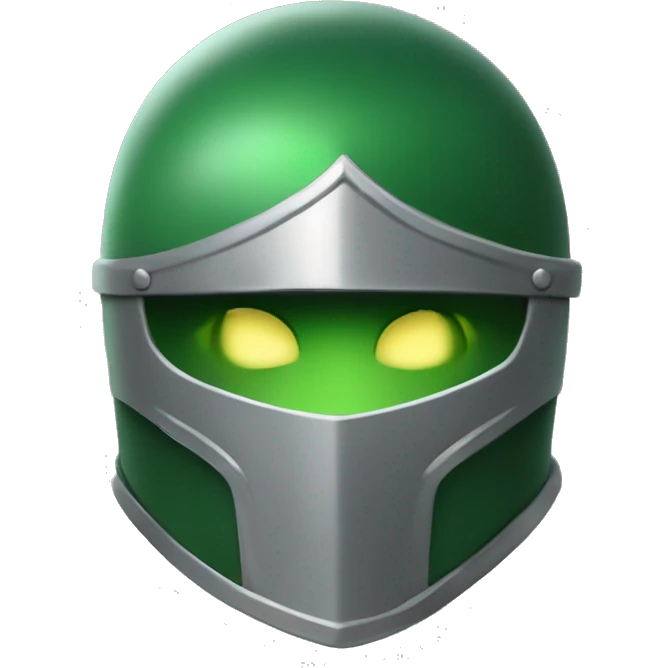 green helmet knight whit lightninh eyes, favce all covered emoji