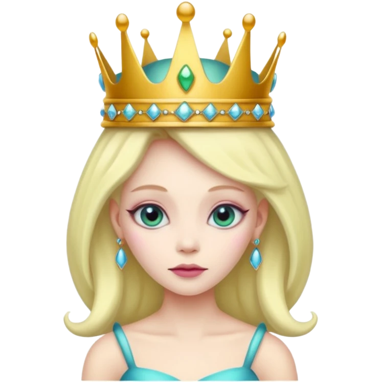 alien princess, bold, crown emoji