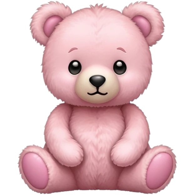 pastel pink teddy bear emoji