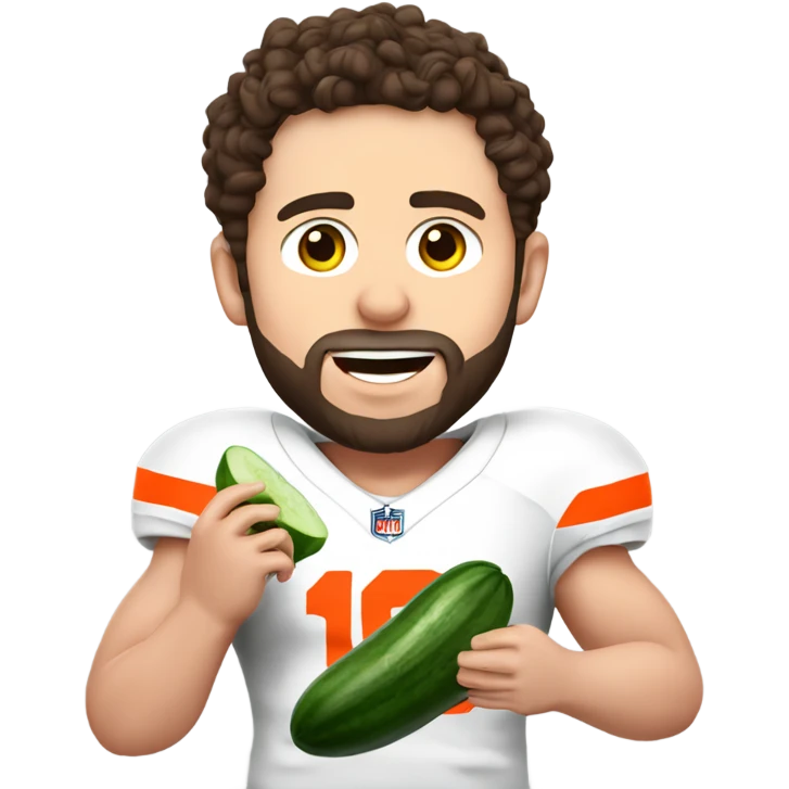 Baker mayfield eating cucumber emoji