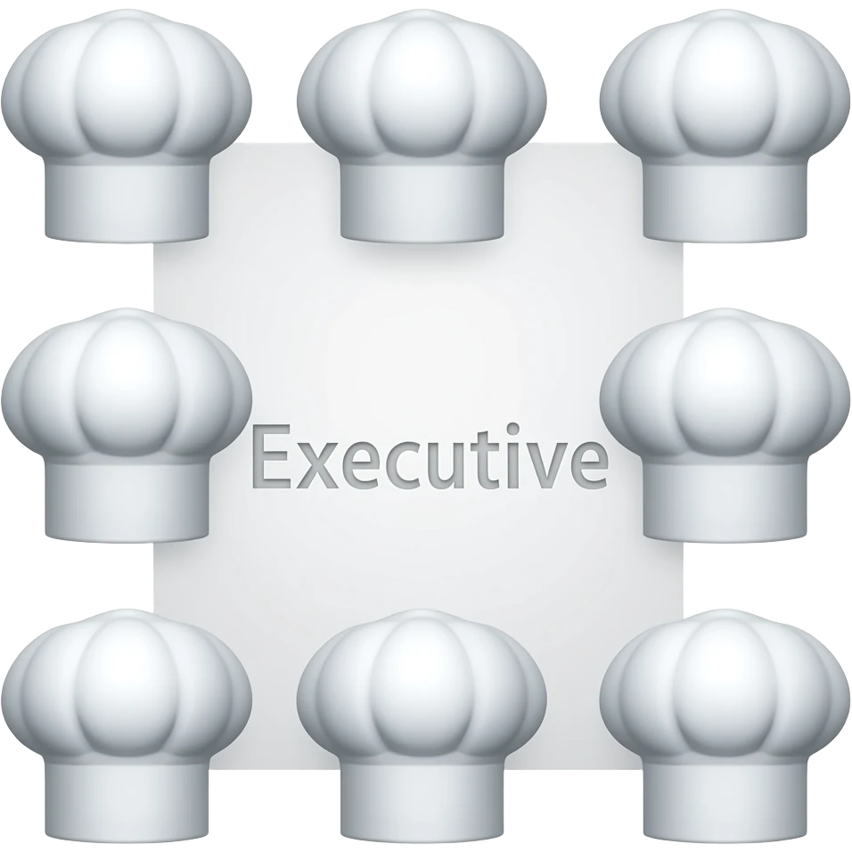 Executive white paper Chefs Hats emoji