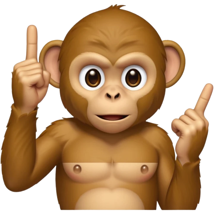 a monkey sticking out the middle finger emoji