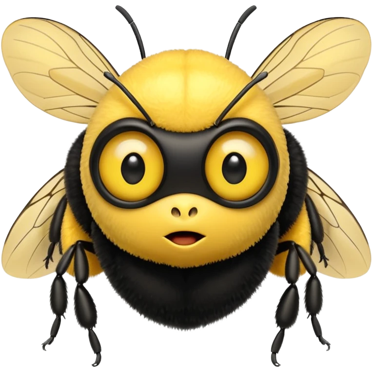 A surprised bumblebee emoji