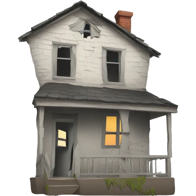 Broken house emoji