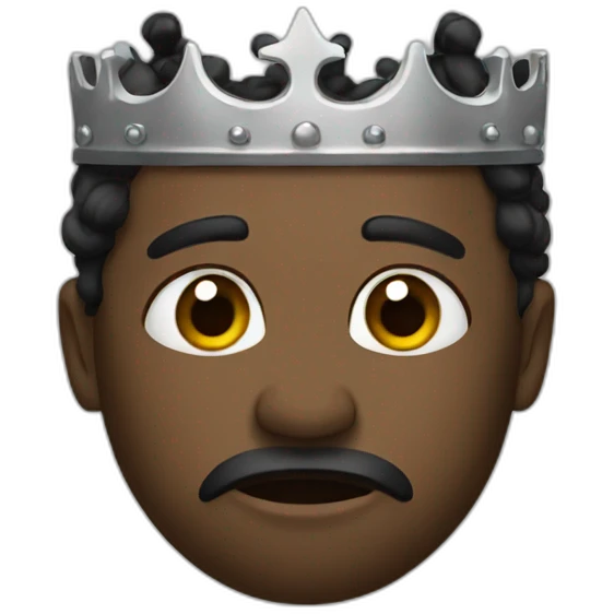 A black king crying emoji