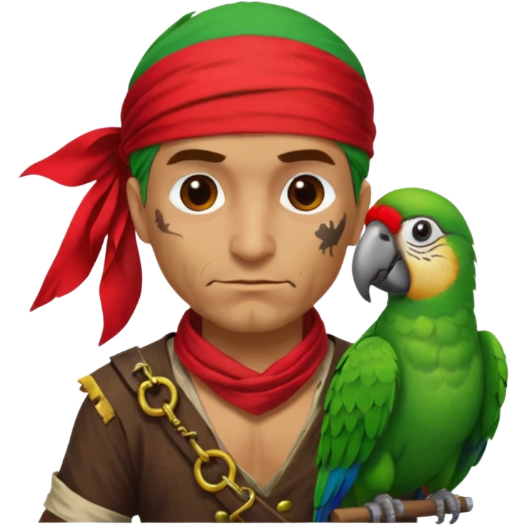 pirate and parrot emoji