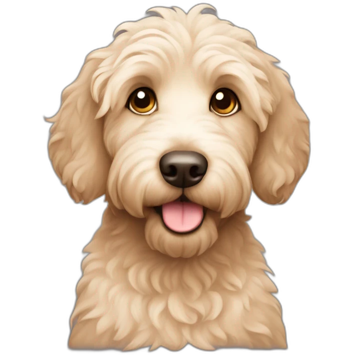 cute labradoodle  emoji