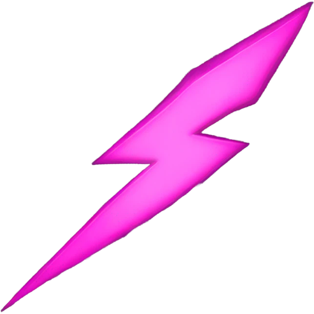 Pink lightning bolt emoji