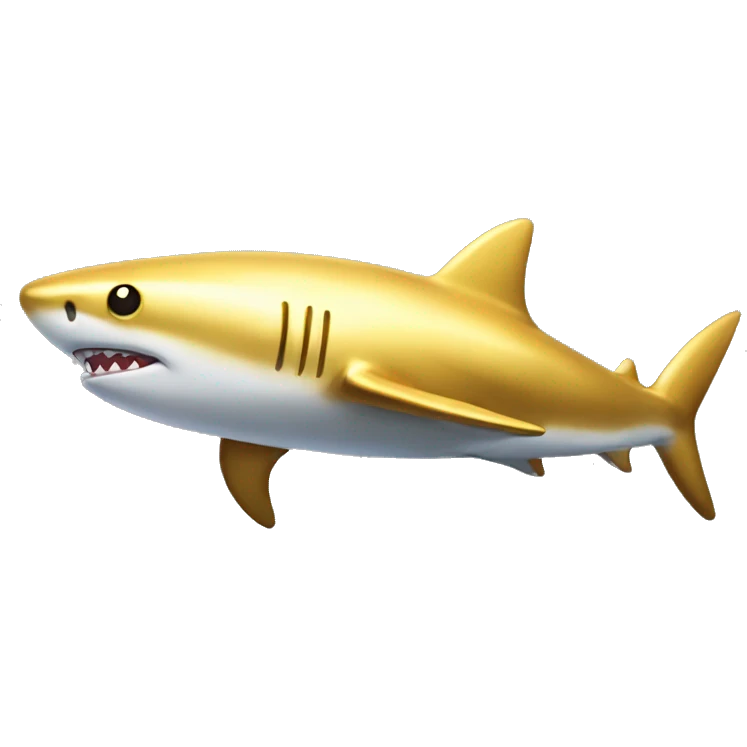 Golden shiny shark  emoji