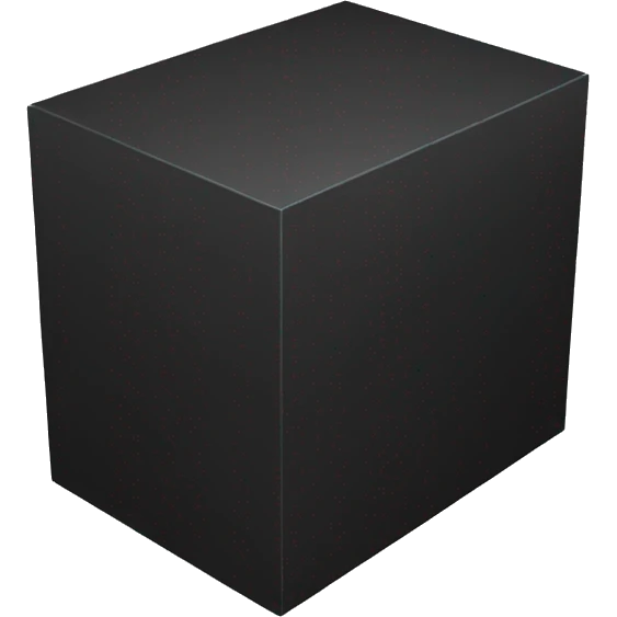 A rectangular black box, for on the sides emoji