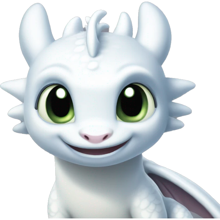 Light fury toothless dragon  emoji