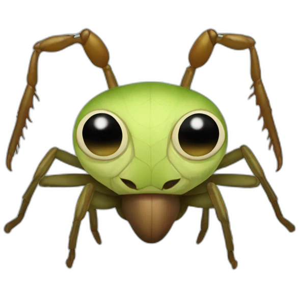 Anthropomorphic Furry mantis spider ant head emoji