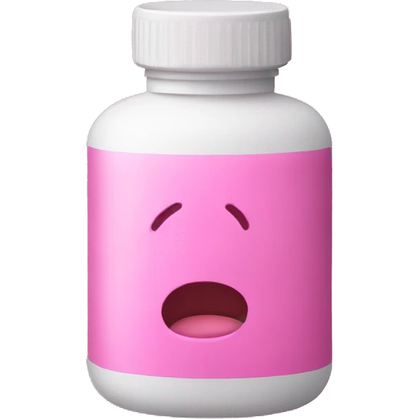 pink rx pill bottle emoji