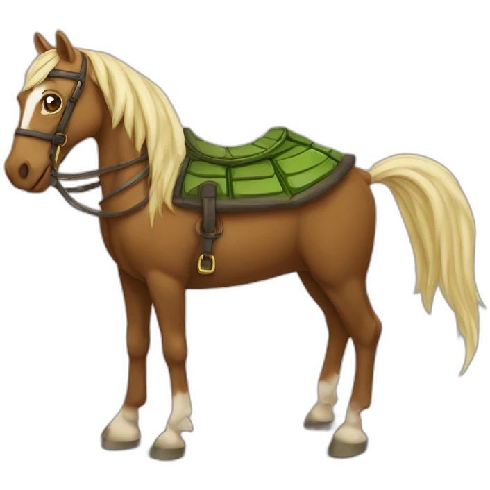 cheval sur tortue  emoji