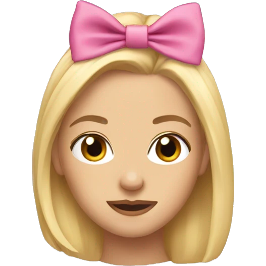 Blonde York with a bow on her head emoji