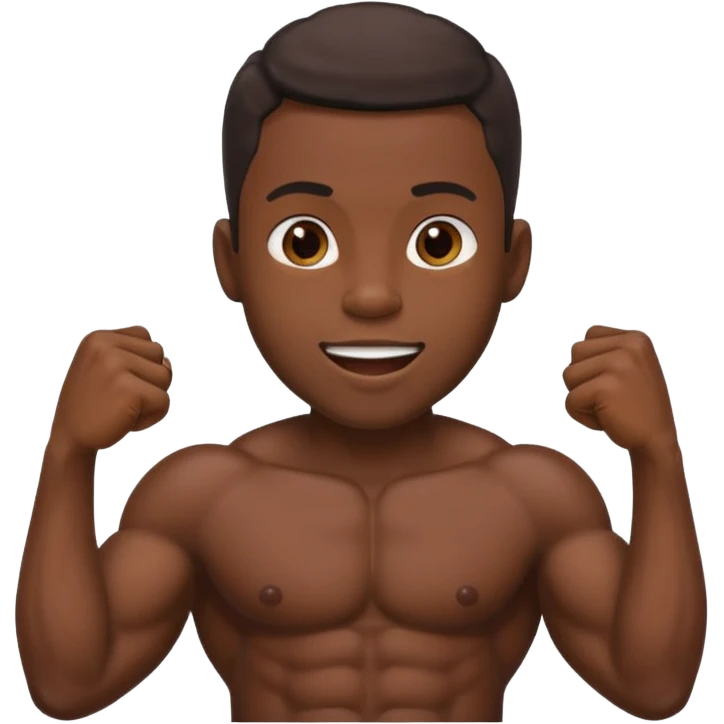 Black guy stroking his large penis while being excited (masturbaiting emoji