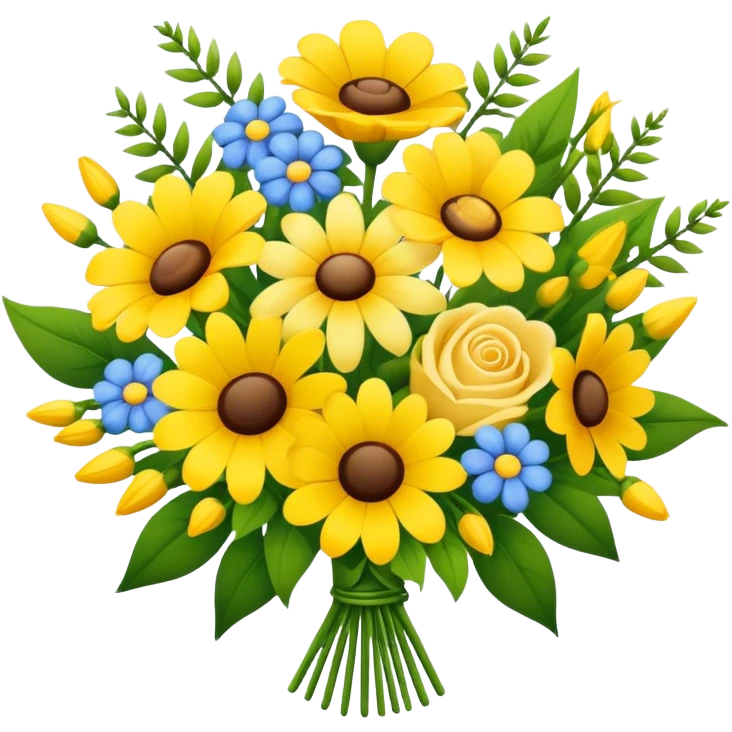 Yellow flower bouquet emoji