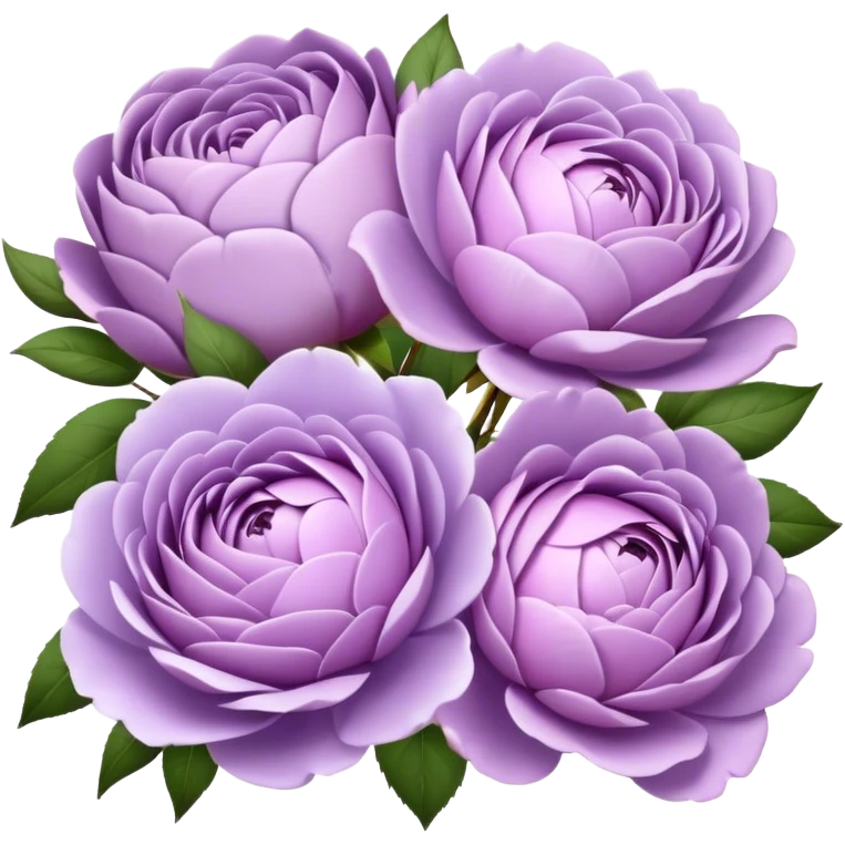 "Elegant lilac roses and peonies, detailed petals in soft purple hues."
 emoji