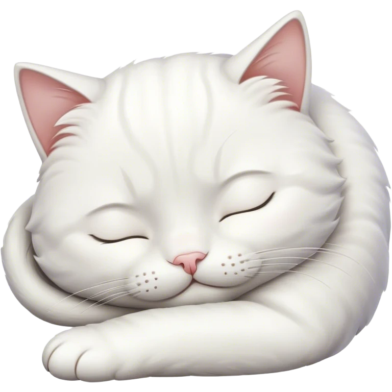 White cat sleep emoji