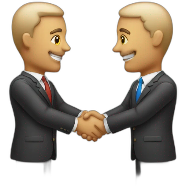 two business man handshake emoji