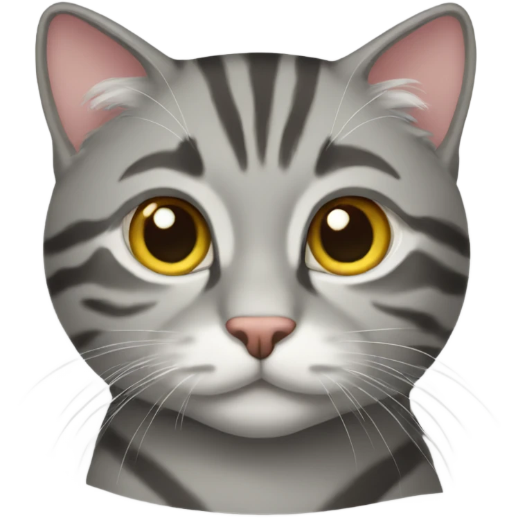 Grey tabby cat emoji