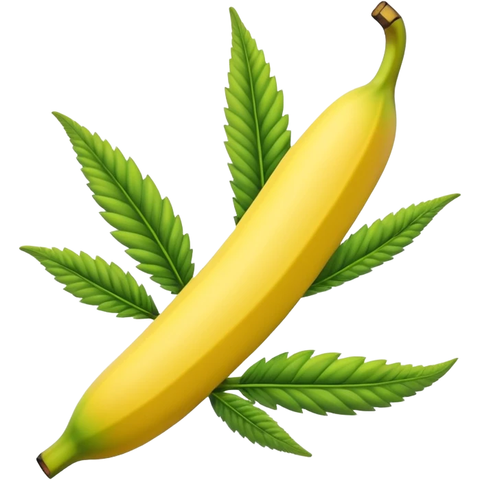 banana weed strain with a cannabis leaf accent emoji