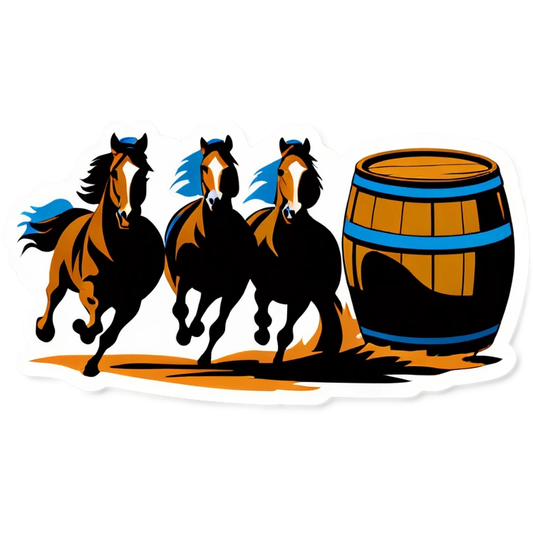 Horses running barrels  emoji
