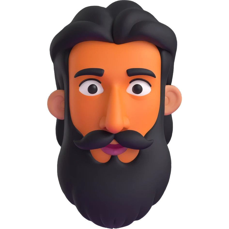 hairy man with a crooked nose emoji