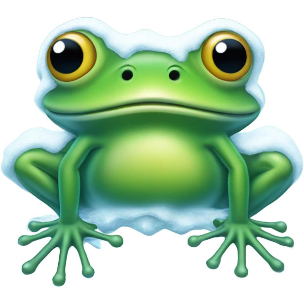 Iced frog emoji
