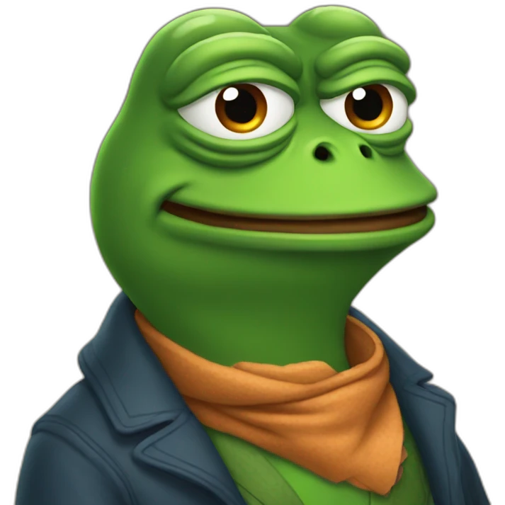 pepe with hearth emoji