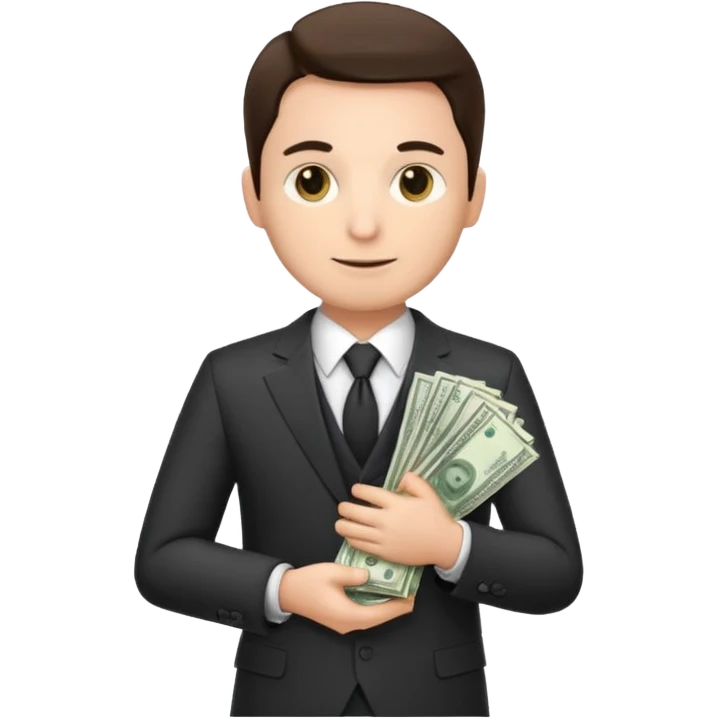public official/politician/bureaucrat holding money emoji