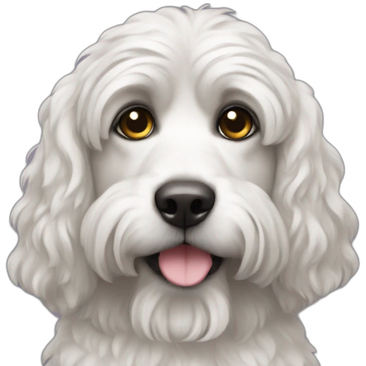 innocent-dark-bolonka-dog-with-halo emoji
