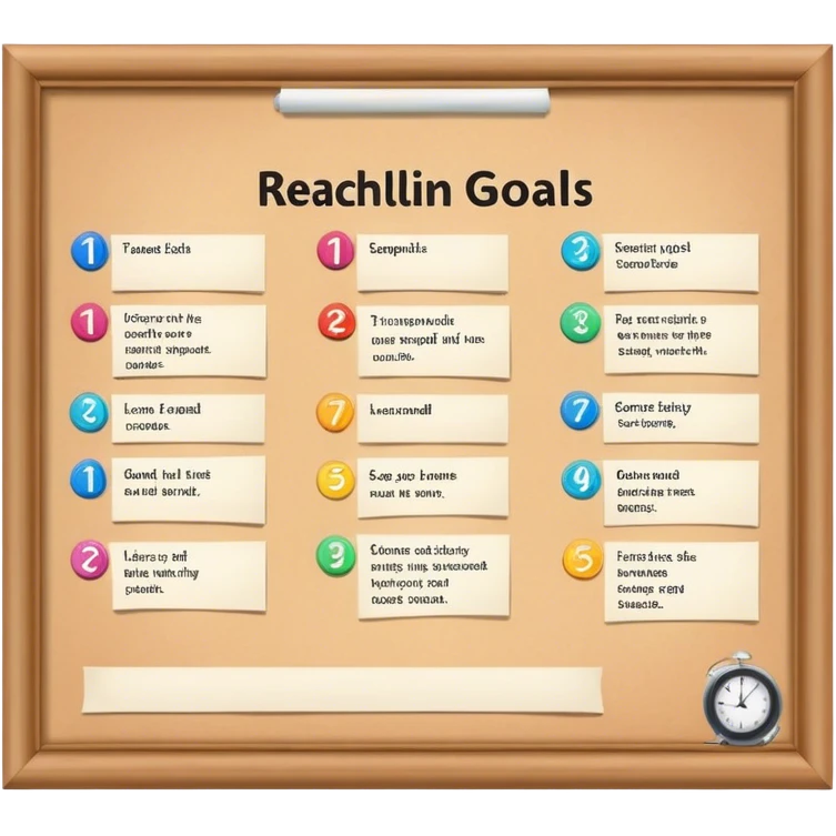 bulletin board reachable goals emoji
