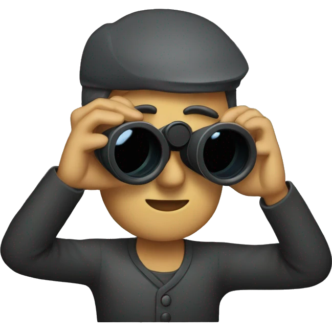 man binoculars emoji