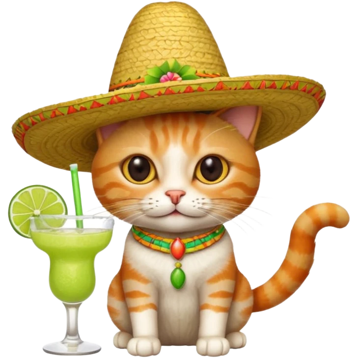 cat  having margarita emoji