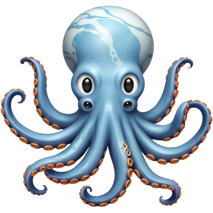 octopus made of white greek marble emoji