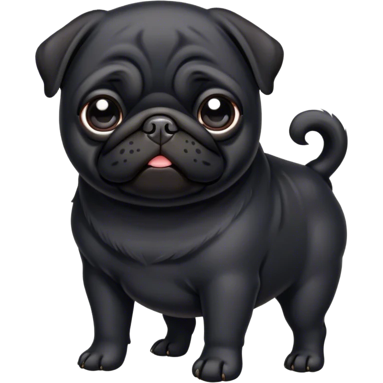 Black pug emoji