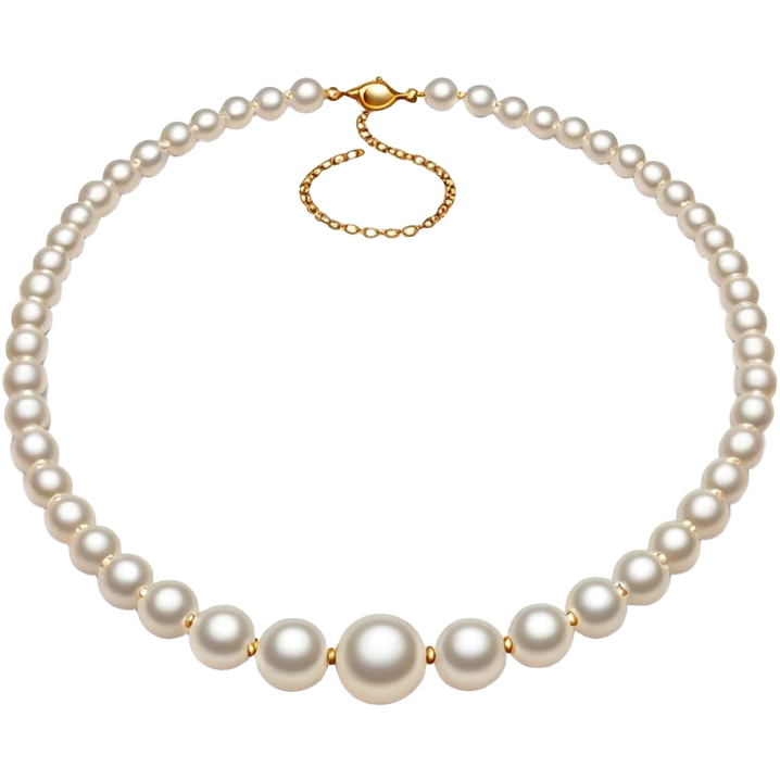 Realistic Iridescent pearl vintage necklace  emoji