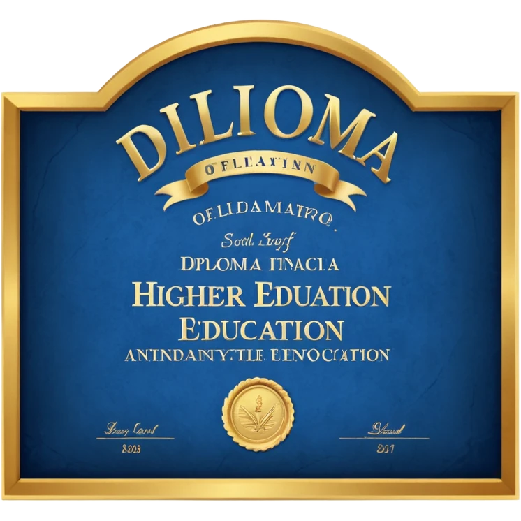 blue Diploma of Higher Education emoji
