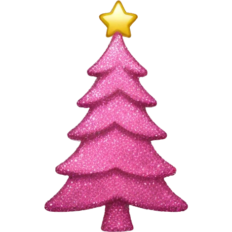 Pink sparkly christmas tree emoji